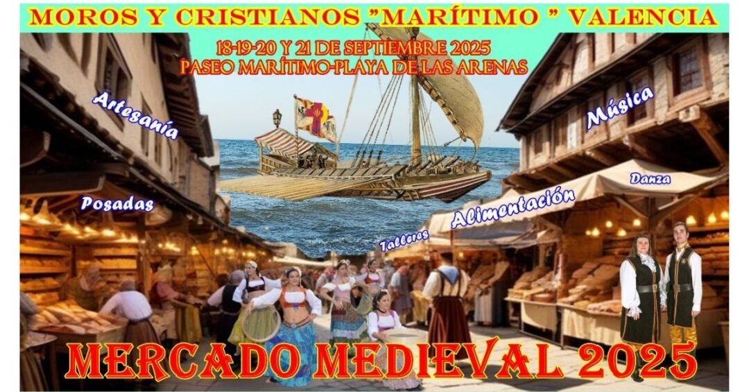 Feria Medieval en la Playa de las Arenas/Malvarrosa (Valencia) 18 al 21 de Septiembre 2025