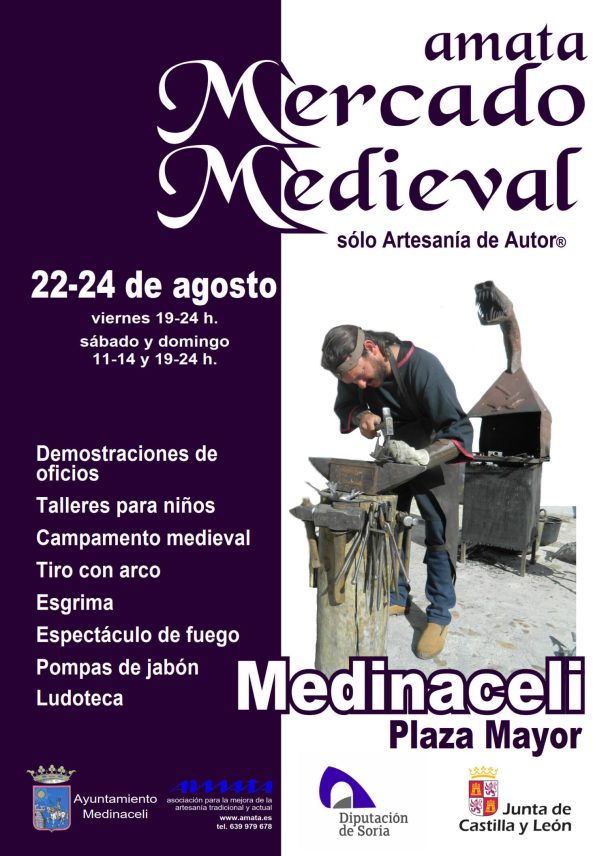 Mercado Medieval con Artesanía de Autor® de Medinaceli (Soria) 22 al 24 de Agosto 2025