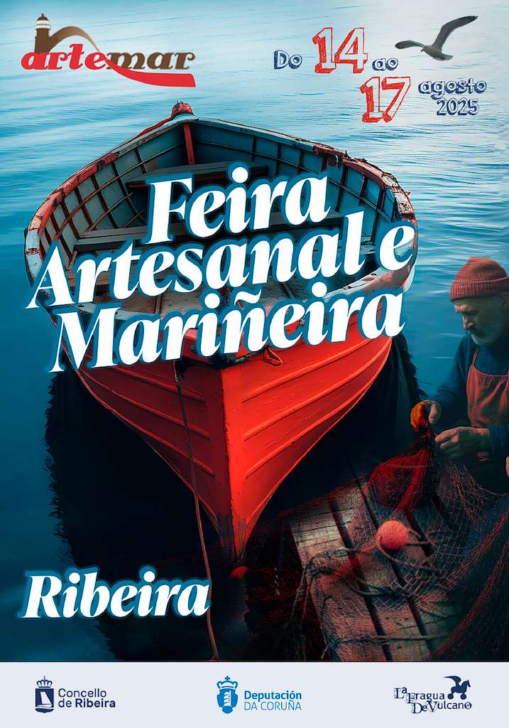 Feria Artesanal y Marinera Artemar de Ribeira (A Coruña) 14 al 17 de Agosto 2025