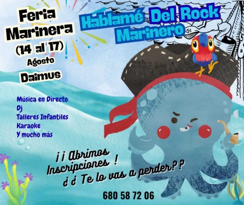 Feria Marinera de Rock en Daimús (Valencia) 14 al 17 de Agosto 2025