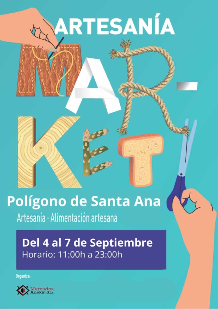 Mercado Artesanal en el Polígono de Santa Ana de Cartagena (Murcia) 4 al 7 de Septiembre 2025