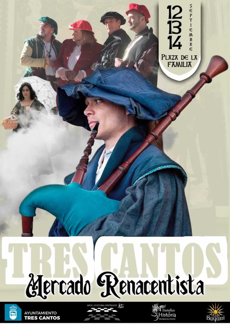 Mercado Renacentista de Tres Cantos (Madrid) 12 al 14 de Septiembre 2025