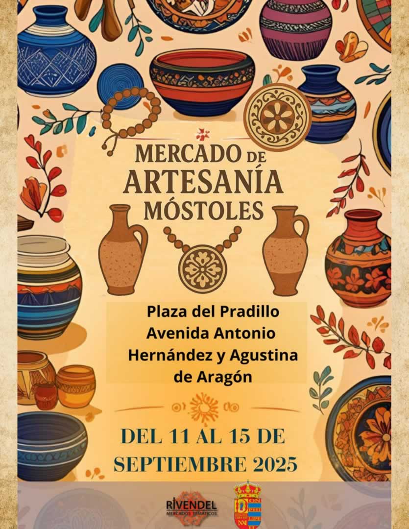 Mercado Artesanal de Móstoles (Madrid) 11 al 15 de Septiembre 2025