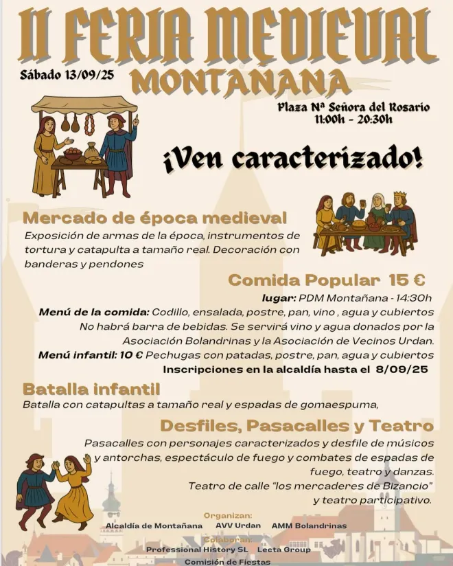 Mercado Medieval de Montañana, Zaragoza 13 de Septiembre 2025