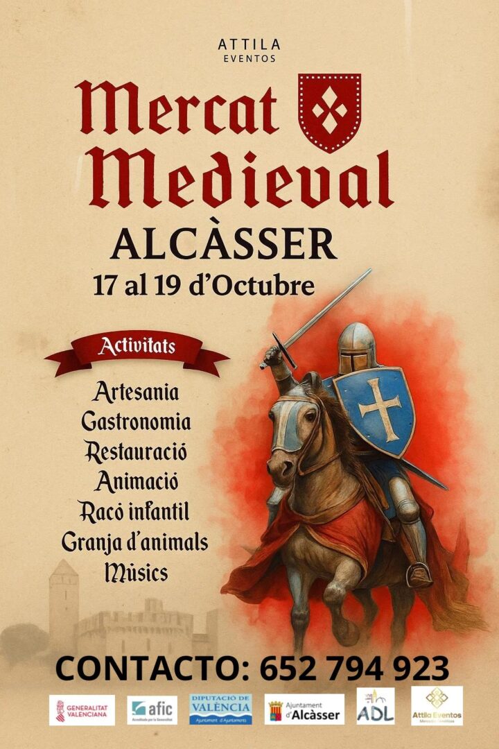 Mercat Medieval d´Alcàsser (Valencia) 17 al 19 de Octubre 2025