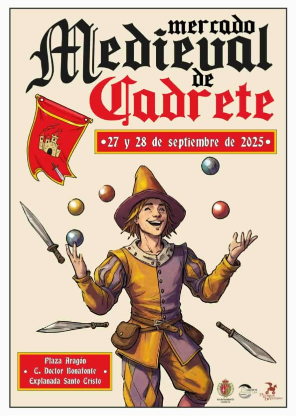 Mercado Medieval de Cadrete (Zaragoza) 27 al 28 de Septiembre 2025