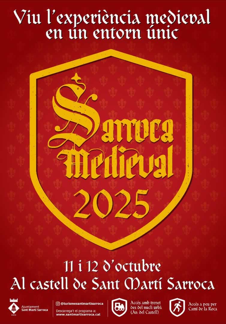 XI Sarroca Medieval en Sant Martí Sarroca (Barcelona) 11 al 12 de Octubre 2025