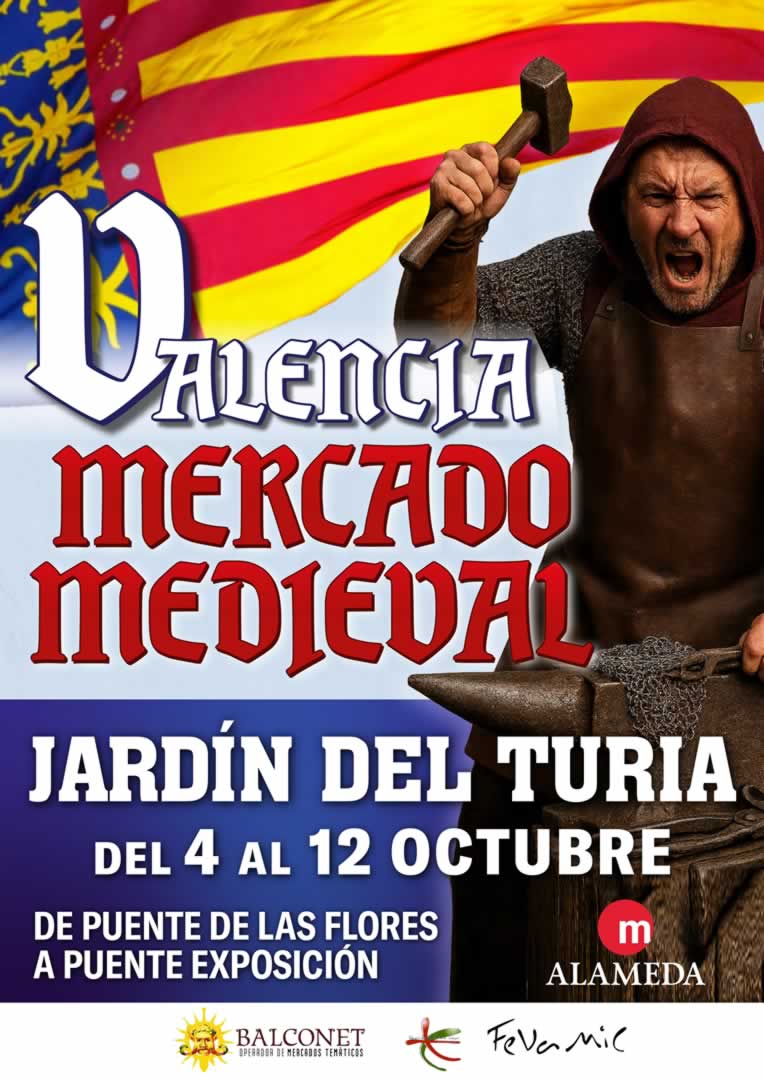 Mercado Medieval de Torres de Serranos/Valencia capital 4 al 12 de Octubre 2025