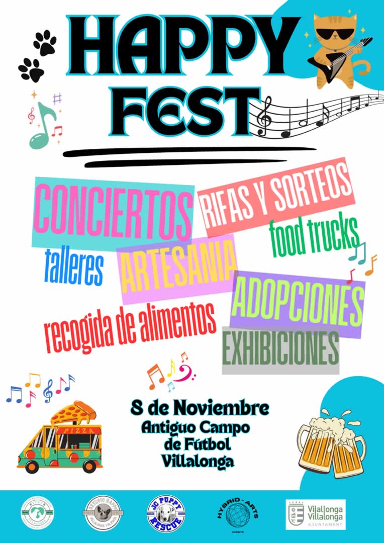 HAPPY FEST en Villalonga (Valencia) 8 de Noviembre 2025