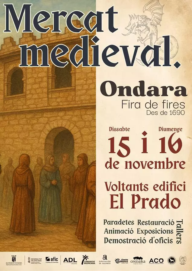 Mercado Medieval de Ondara (Alicante) 14 al 16 de Noviembre 2025