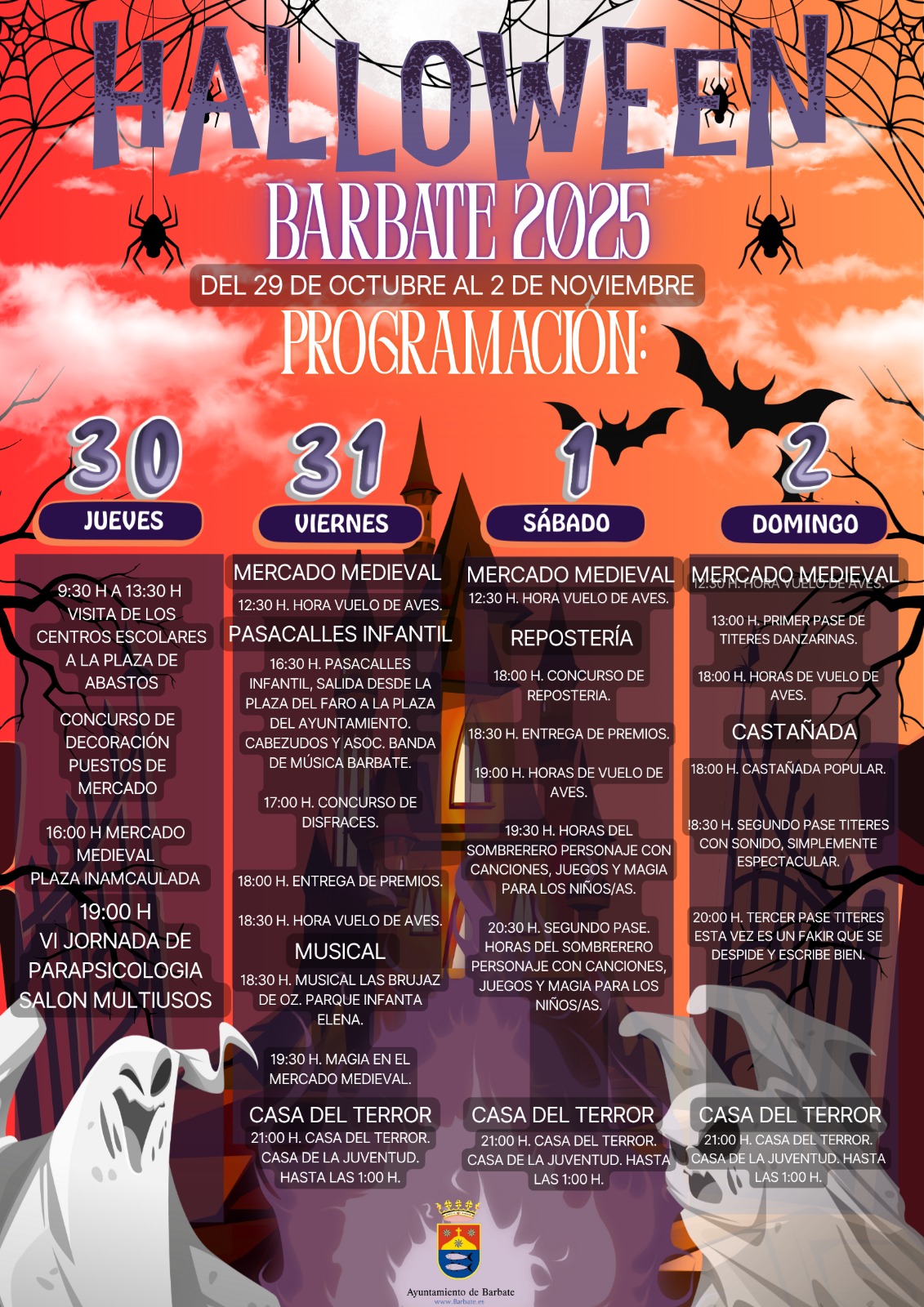 Mercado de Halloween en Barbate (Cádiz) 30 de Octubre al 2 de Noviembre 2025