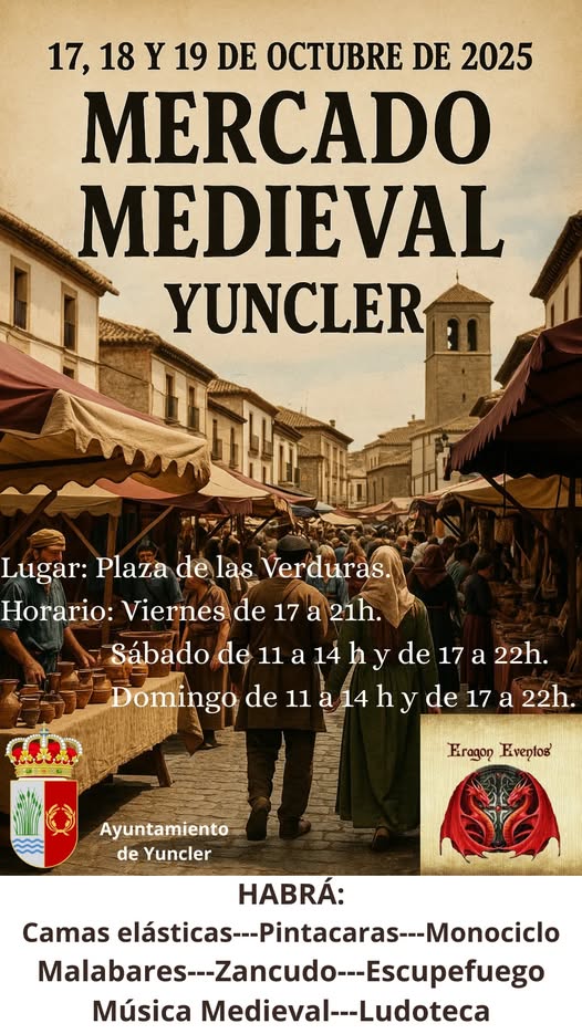 Mercado Medieval de Yuncler (Toledo) 17 al 19 de Octubre 2025