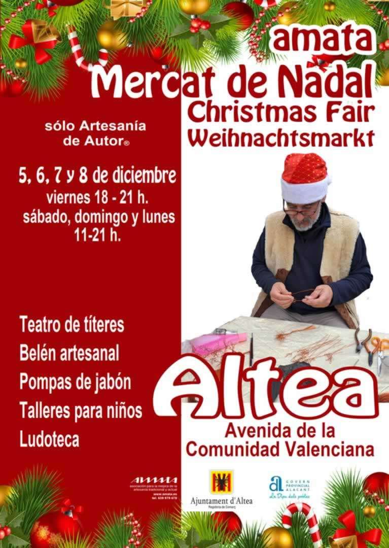 Mercado Navideño con Artesanía de Autor® en Altea (Alicante) 5 al 8 de Diciembre 2025