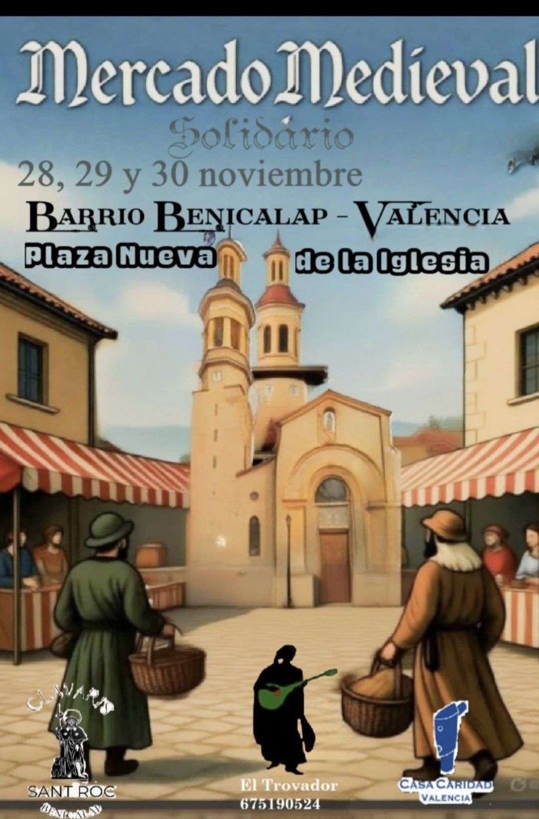 Mercado Medieval del Distrito de Benicalap en Valencia 28 al 30 de Noviembre 2025