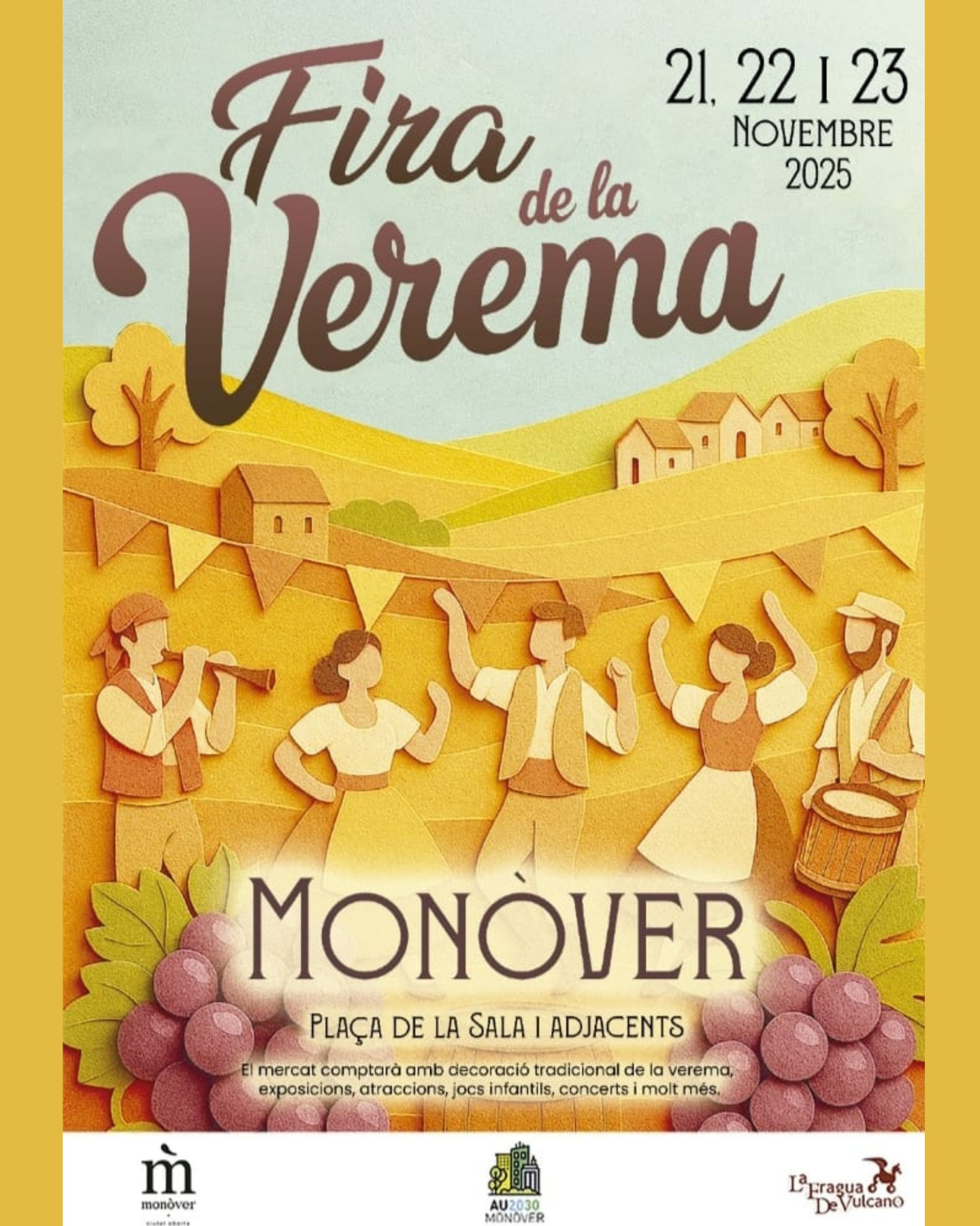 Mercado de la Vendimia en Monóvar (Alicante) 21 al 23 de Noviembre 2025