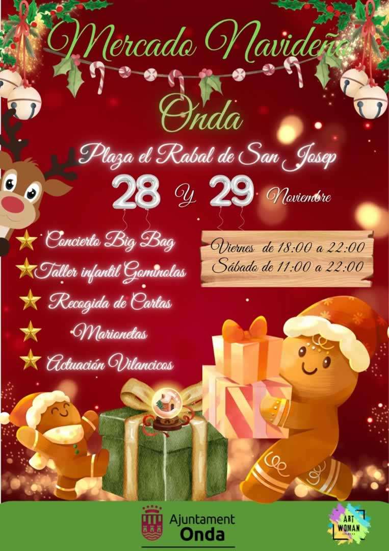 Feria de Artesanía y Gastronomía de Navidad en Onda (Castellón) 28 al 29 de Noviembre 2025