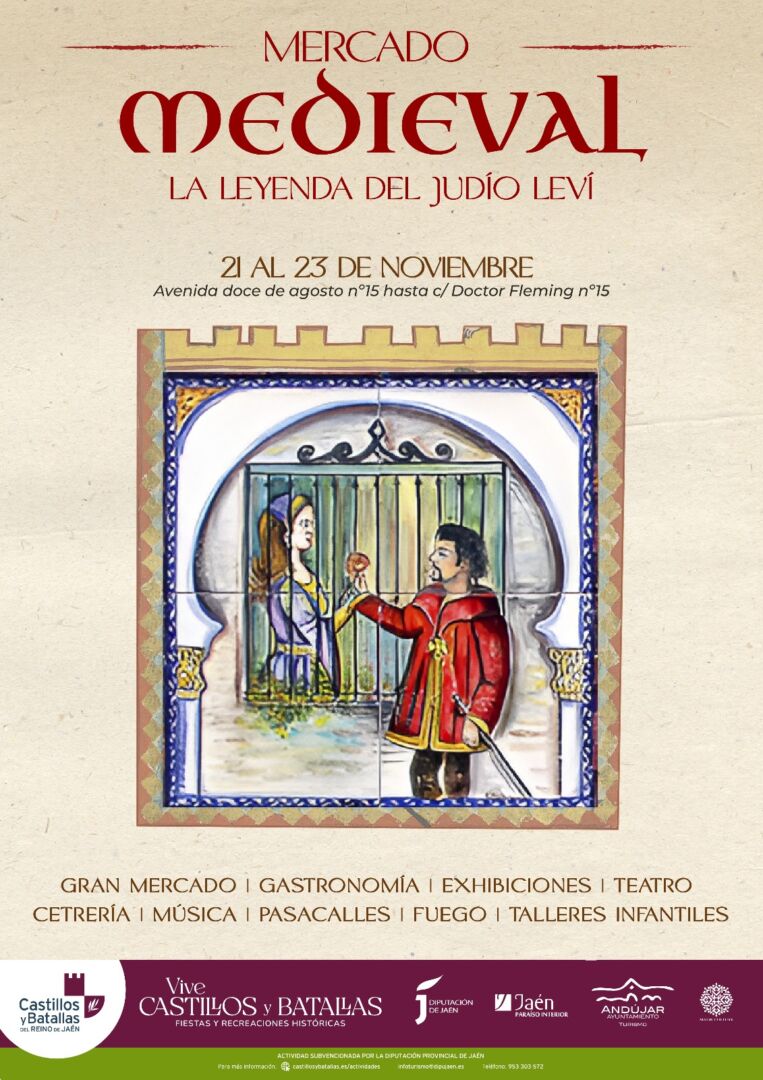 Mercado Medieval “La Leyenda del Judío Leví” en Andújar (Jaén) 21 al 23 de Noviembre 2025