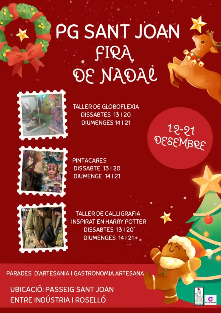 Fira de Nadal del Passeig Sant Joan en Barcelona 2025