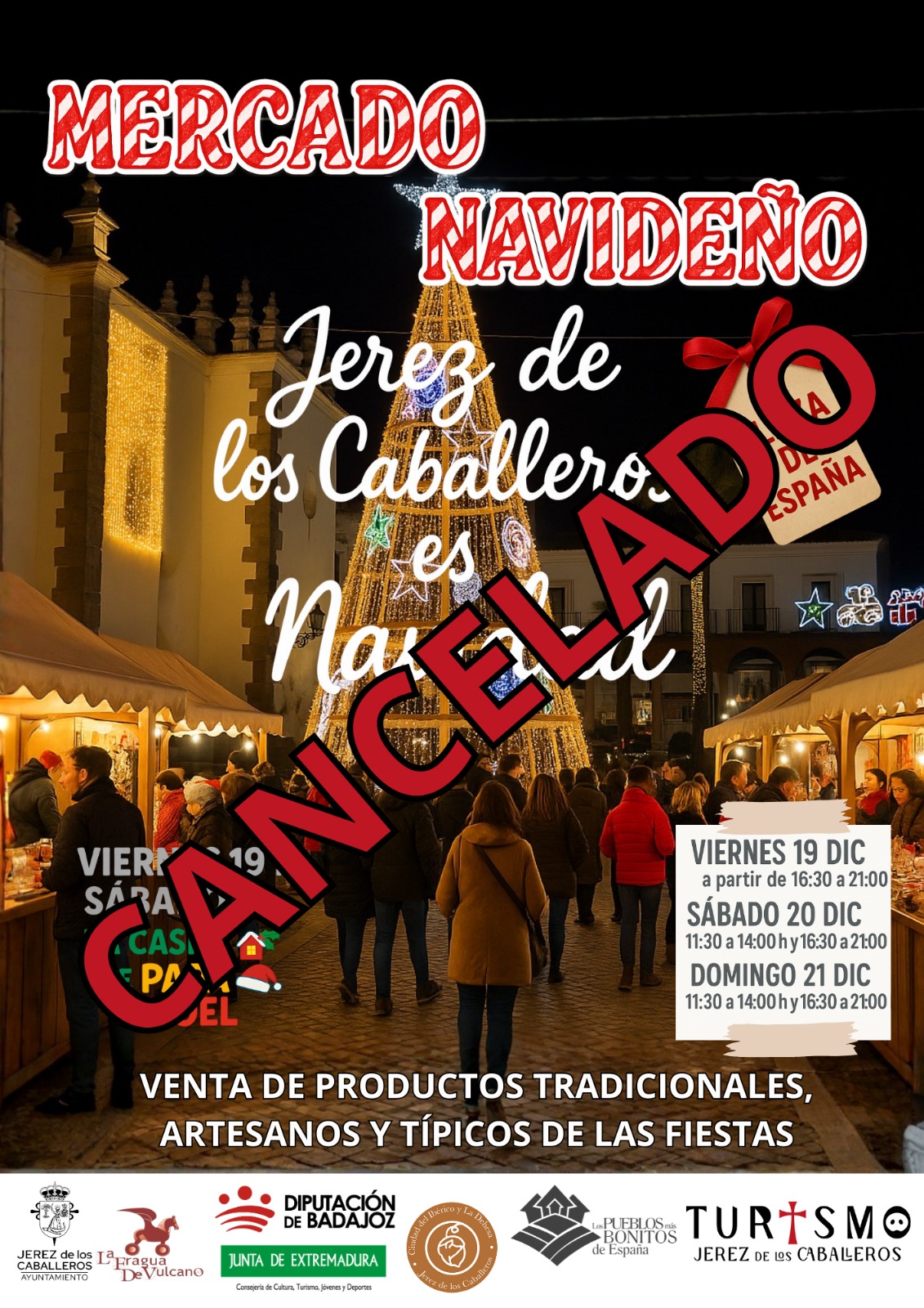 CANCELADO - Mercado Navideño de Jerez de los Caballeros (Badajoz) 19 al 21 de Diciembre 2025