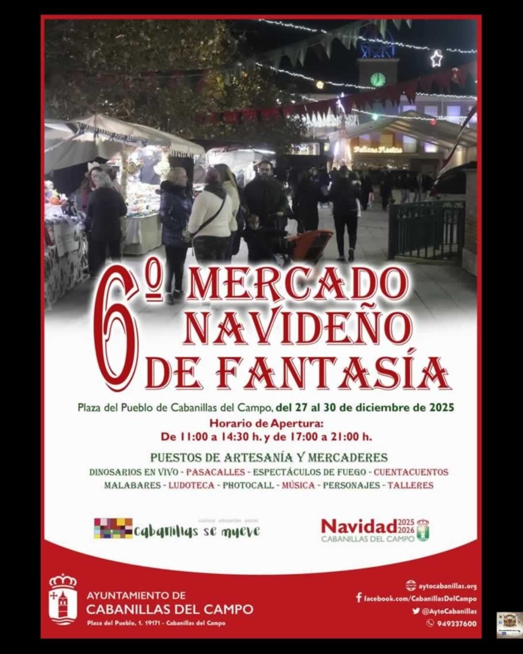 Mercado Navideño de Cabanillas del Campo (Guadalajara) 27 al 30 de Diciembre 2025