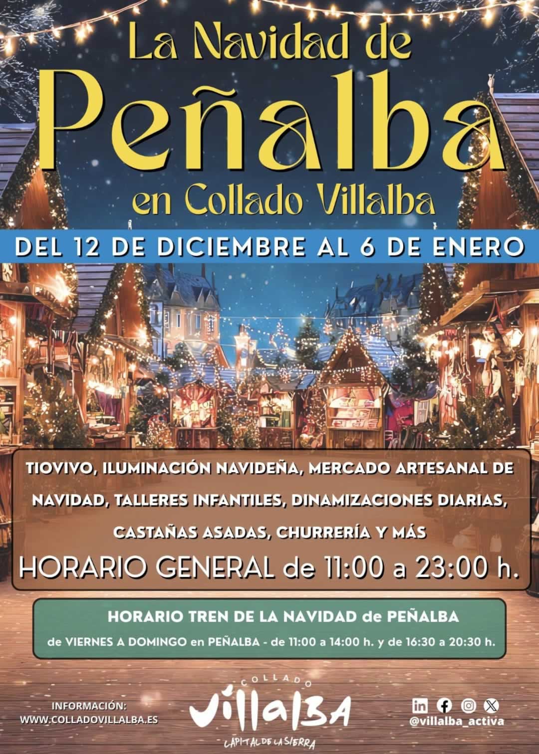 Feria de Navidad en Collado Villalba (Madrid) 12 de Diciembre 2025 6 de Enero 2026