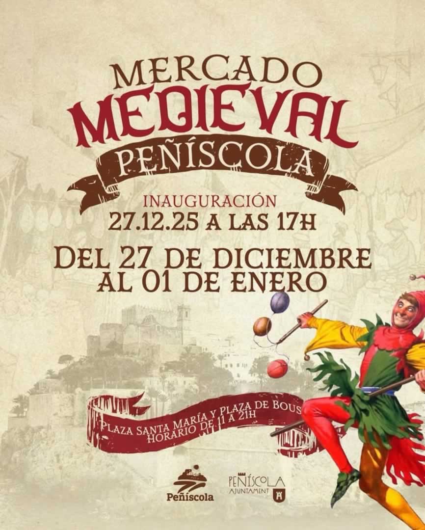 Mercado Medieval de Peñíscola (Castellón) 27 de Diciembre 2025 al 1 de Enero 2026