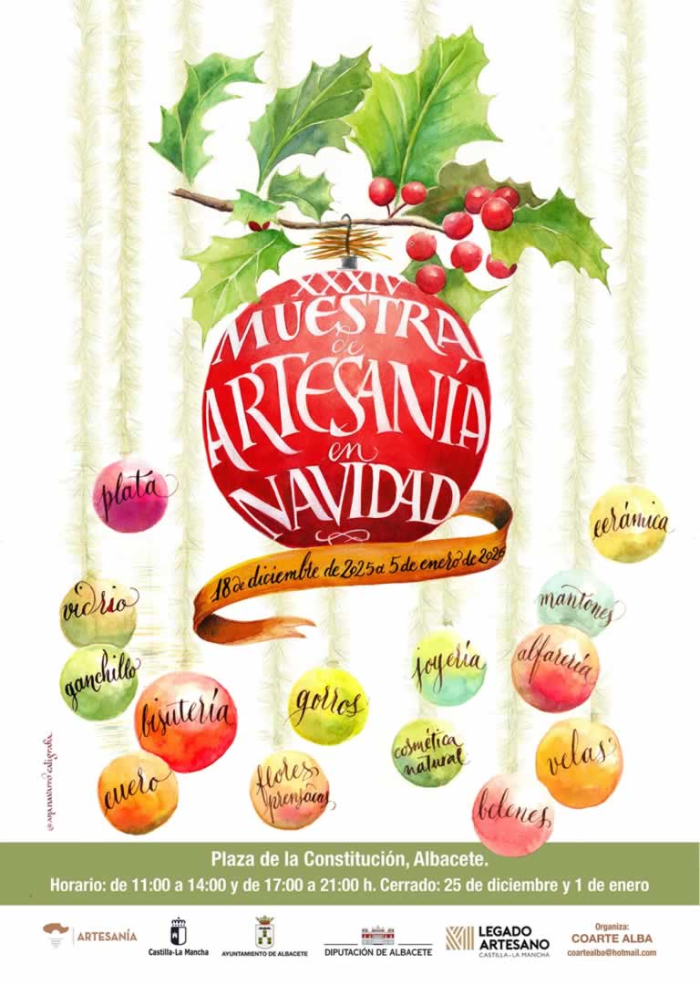 XXXIV Muestra de Artesanía en Navidad de Albacete 18 de Diciembre 2025 al 6 de Enero 2026