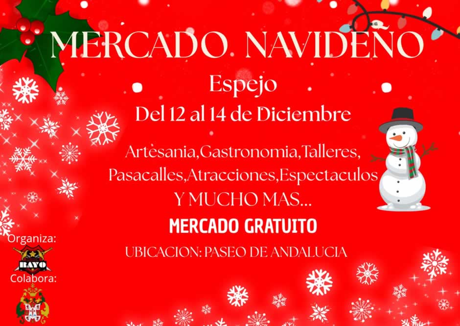 Mercado Navideño de Espejo (Córdoba) 12 al 14 de Diciembre 2025