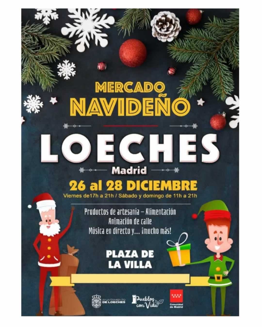 Mercado Navideño de Loeches (Madrid) 26 al 28 de Diciembre 2025