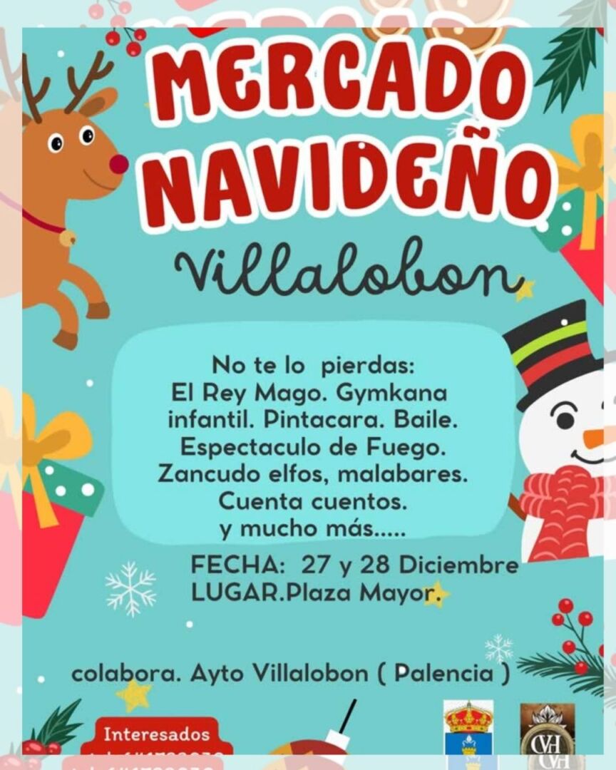 Mercado Navideño de Villalobón (Palencia) 27 al 28 de Diciembre 2025