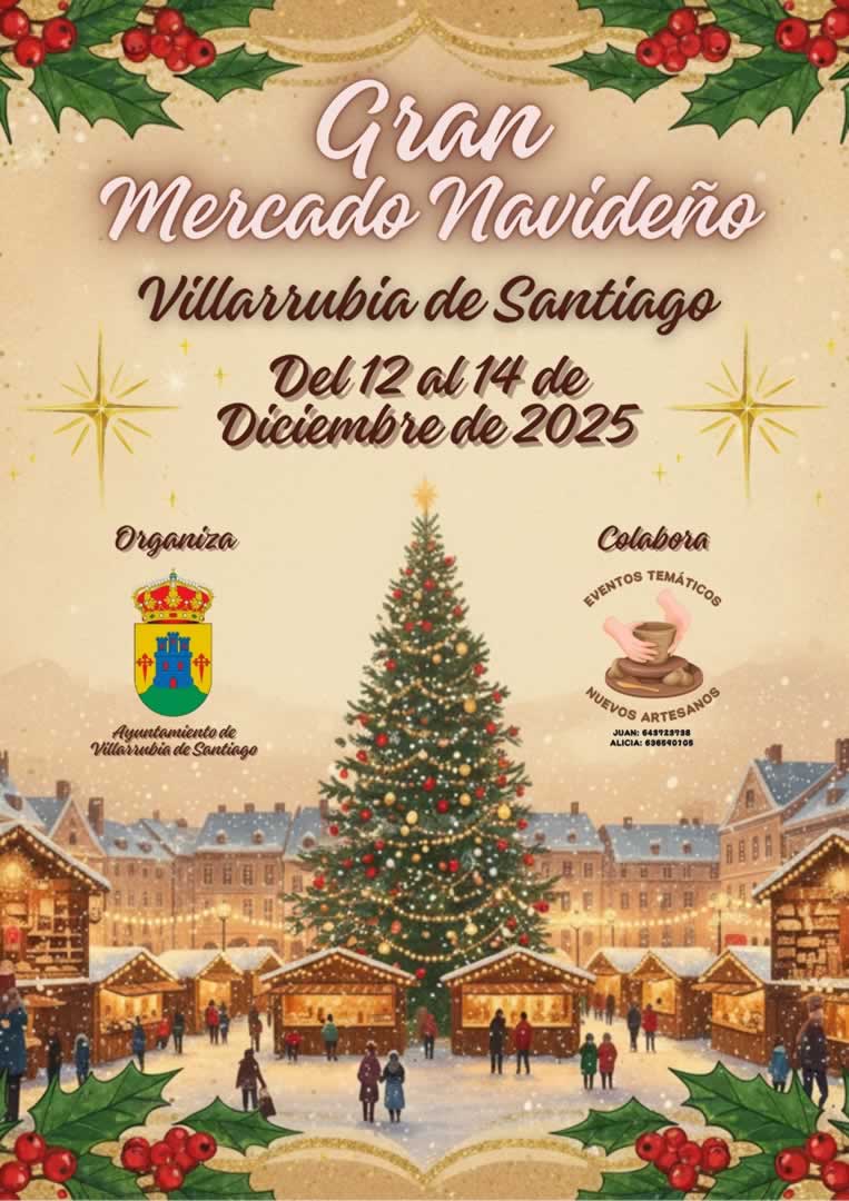 Gran Mercado Navideño Villarrubia de Santiago (Toledo) 12 al 14 de Diciembre 2025