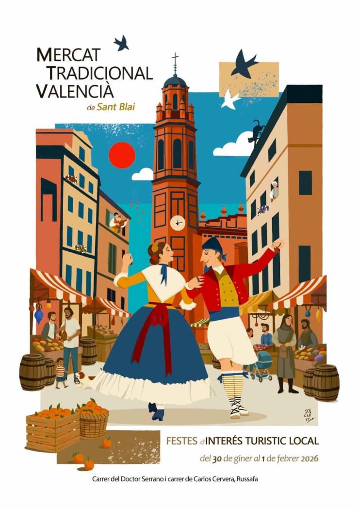 Mercado Tradicional de San Blas en Ruzafa/Valencia 30 De Enero al 1 de Febrero 2026