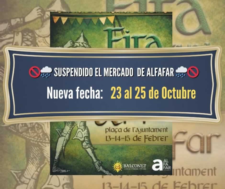 SUSPENDIDO - Mercado Medieval en Alfafar (Valencia) 2026