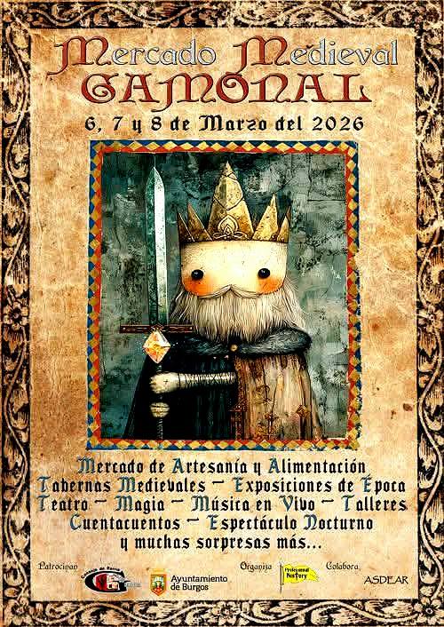 Mercado Medieval de Gamonal/Burgos 6 al 8 de Marzo 2026