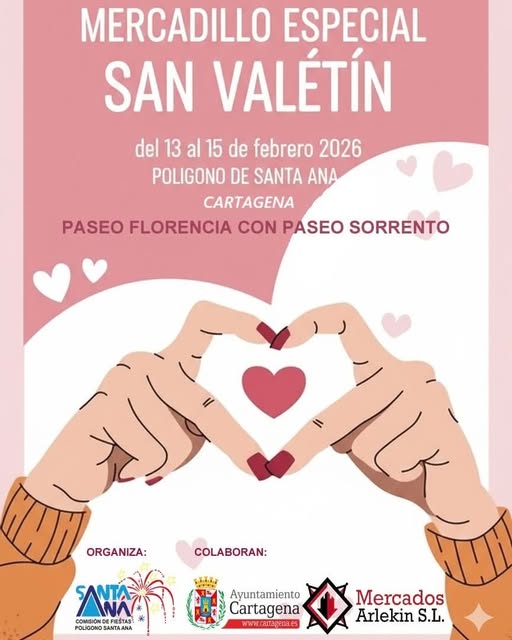 Mercadillo Especial San Valentín de Cartagena (Murcia) 2026