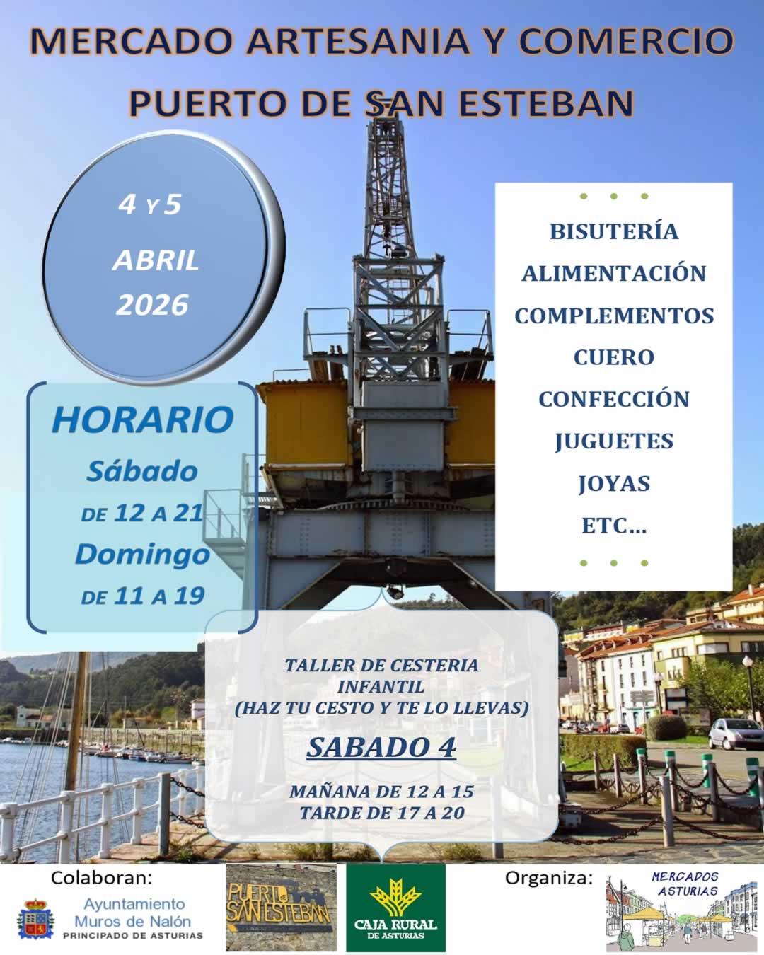 Mercado de Artesanía y Comercio en San Esteban de Pravia (Asturias) 2026