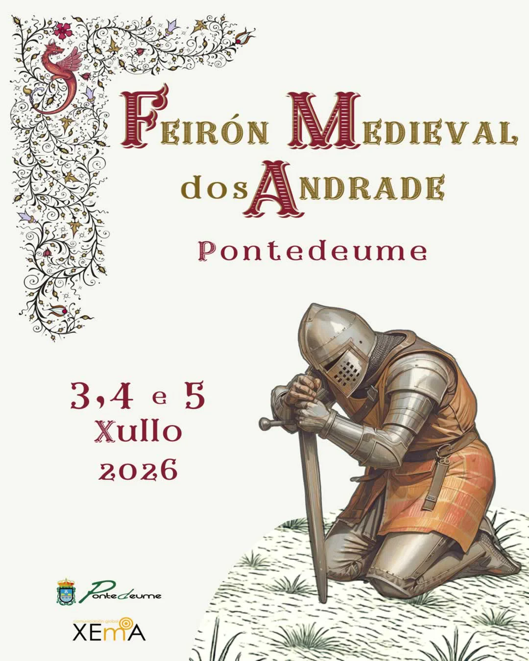 Feirón Medieval Dos Andrade en Pontedeume (Pontevedra) 2026
