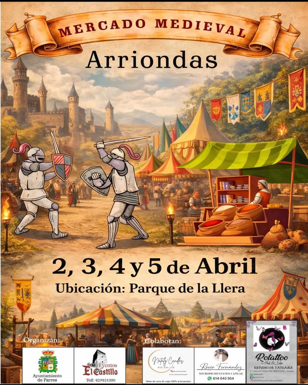 Mercado Medieval de Arriondas (Asturias) 2 al 5 de Abril 2026