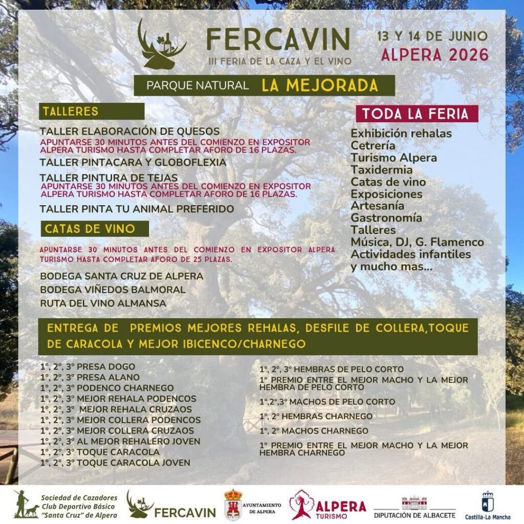 FERCAVIN – III Feria de la Caza y el Vino en Alpera (Albacete) 2026