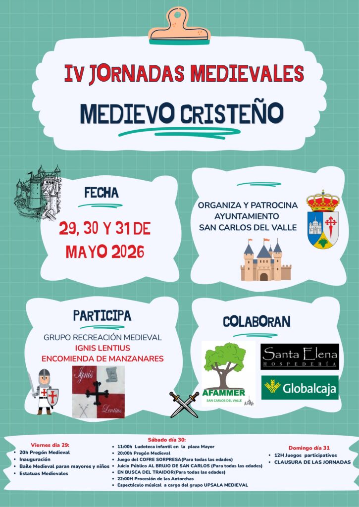 Mercado Medieval en San Carlos del Valle (Ciudad Real) 2026