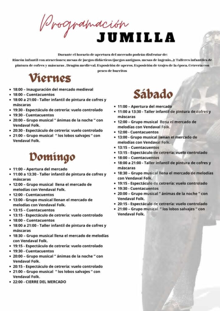 Mercado Medieval de Jumilla (Murcia) 2026