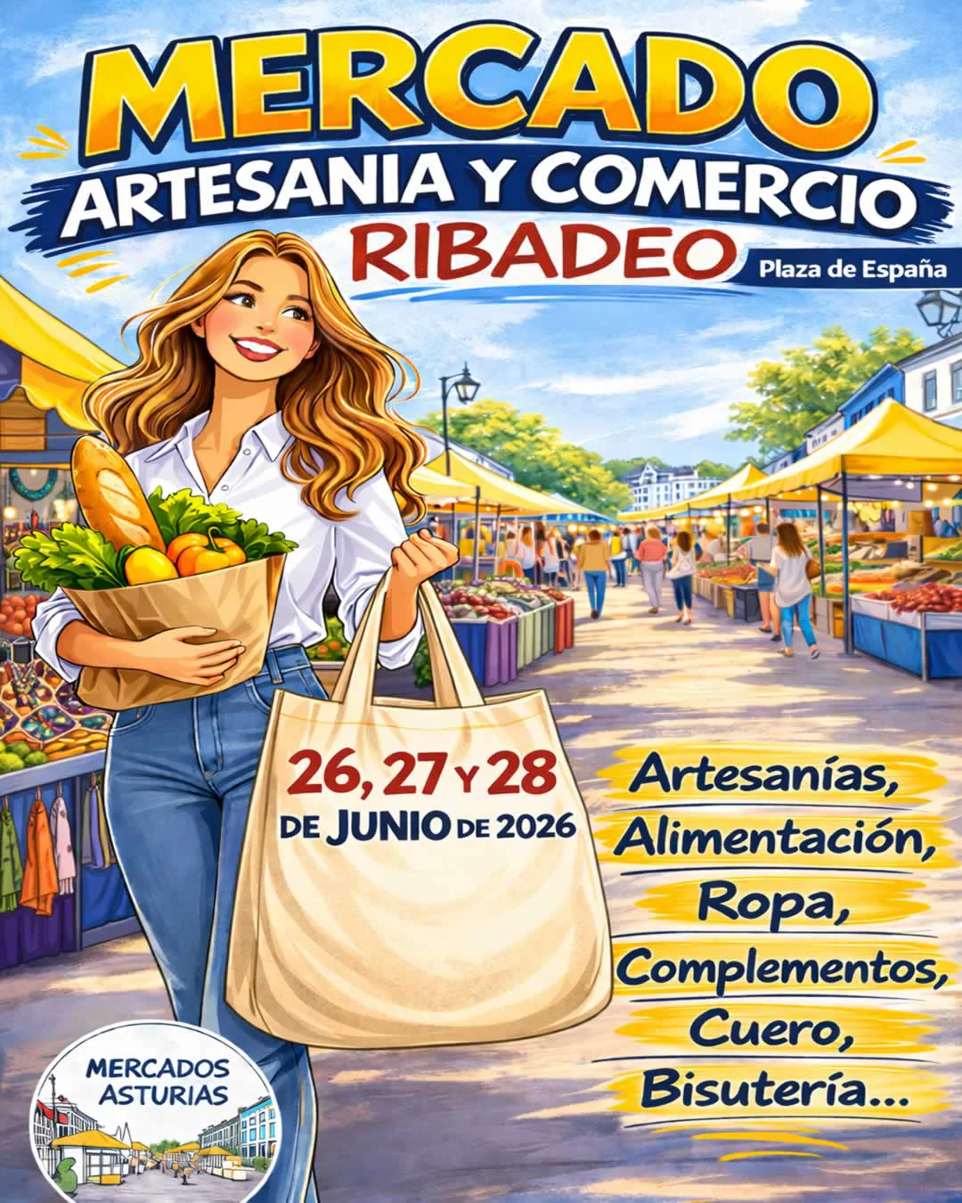 Mercado de Artesanía y Comercio en Ribadeo (Lugo) 2026