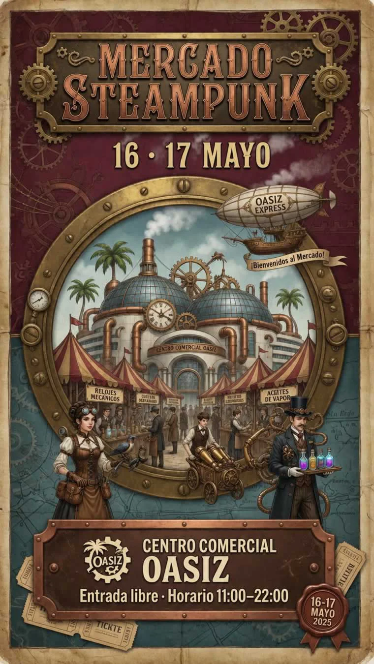 Mercado Steampunk en Torrejón de Ardoz (Madrid) 2026