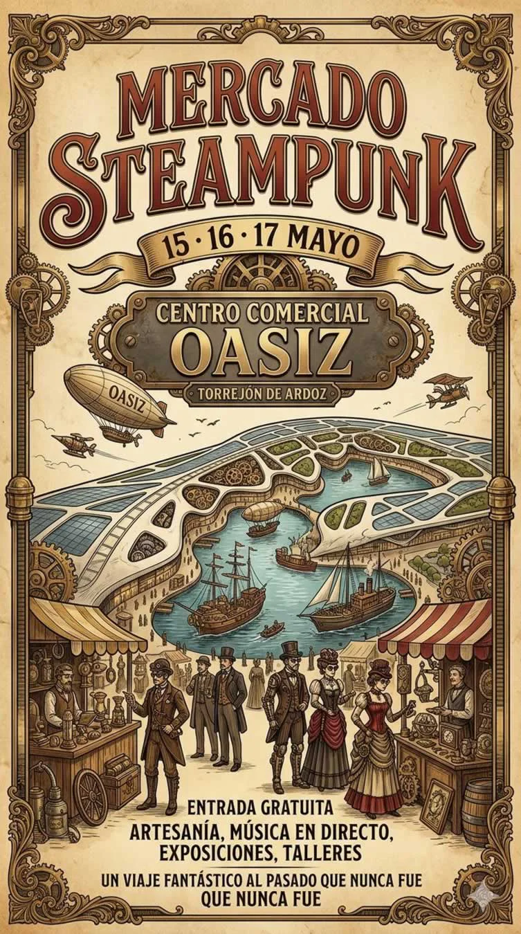 Mercado Steampunk en Torrejón de Ardoz (Madrid) 2026
