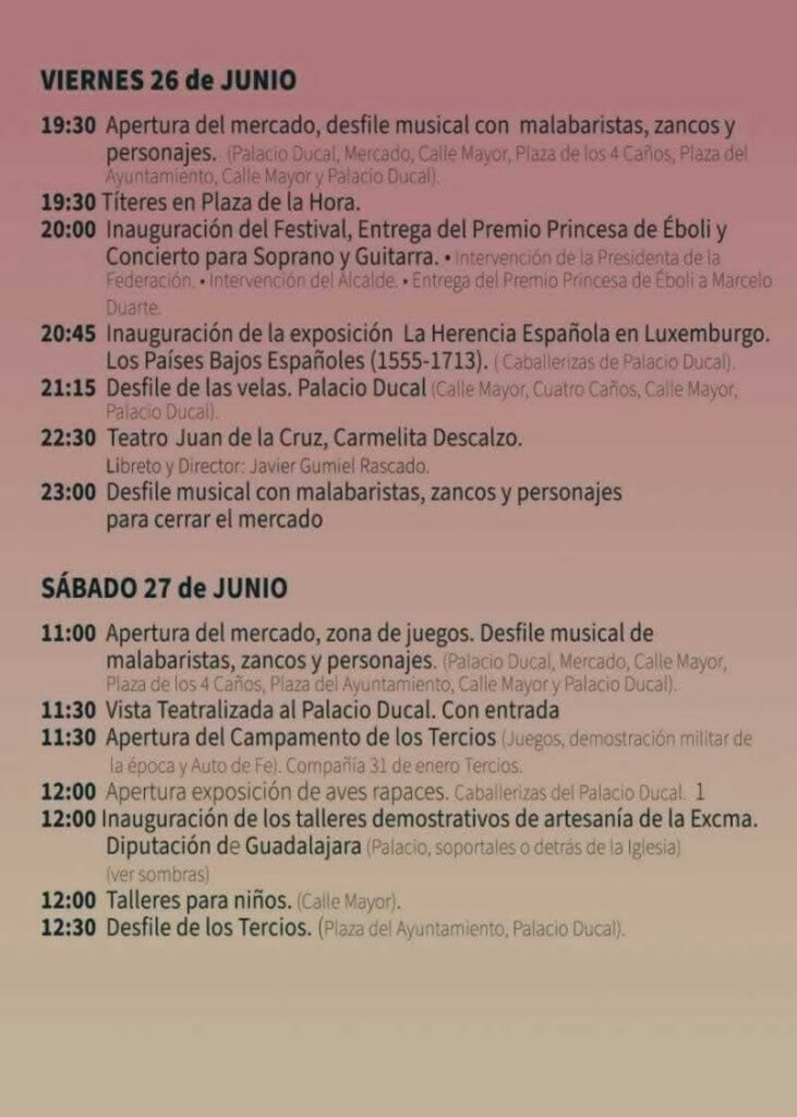 Festival Ducal de Pastrana (Guadalajara) 2026