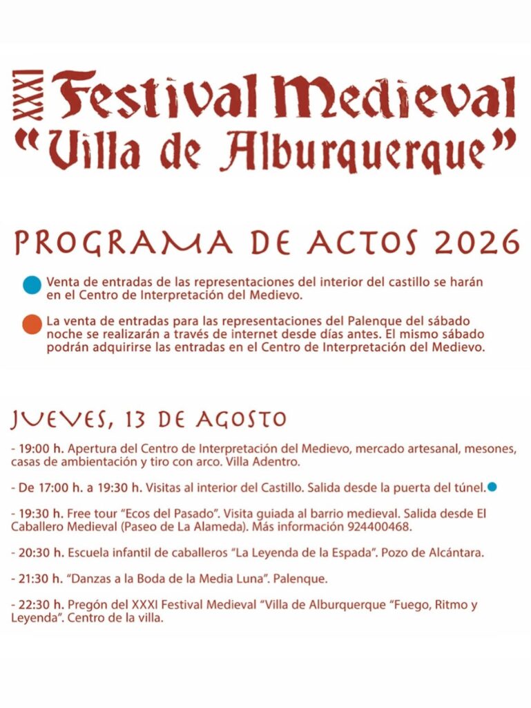 Festival Medieval de Alburquerque (Badajoz) 2026