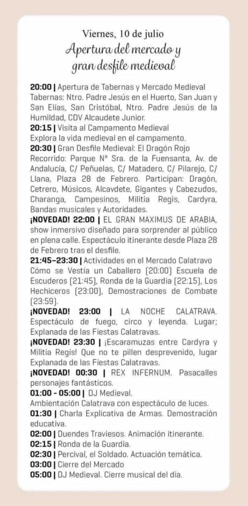 Mercado Medieval Calatravo de Alcaudete (Jaén) 2026