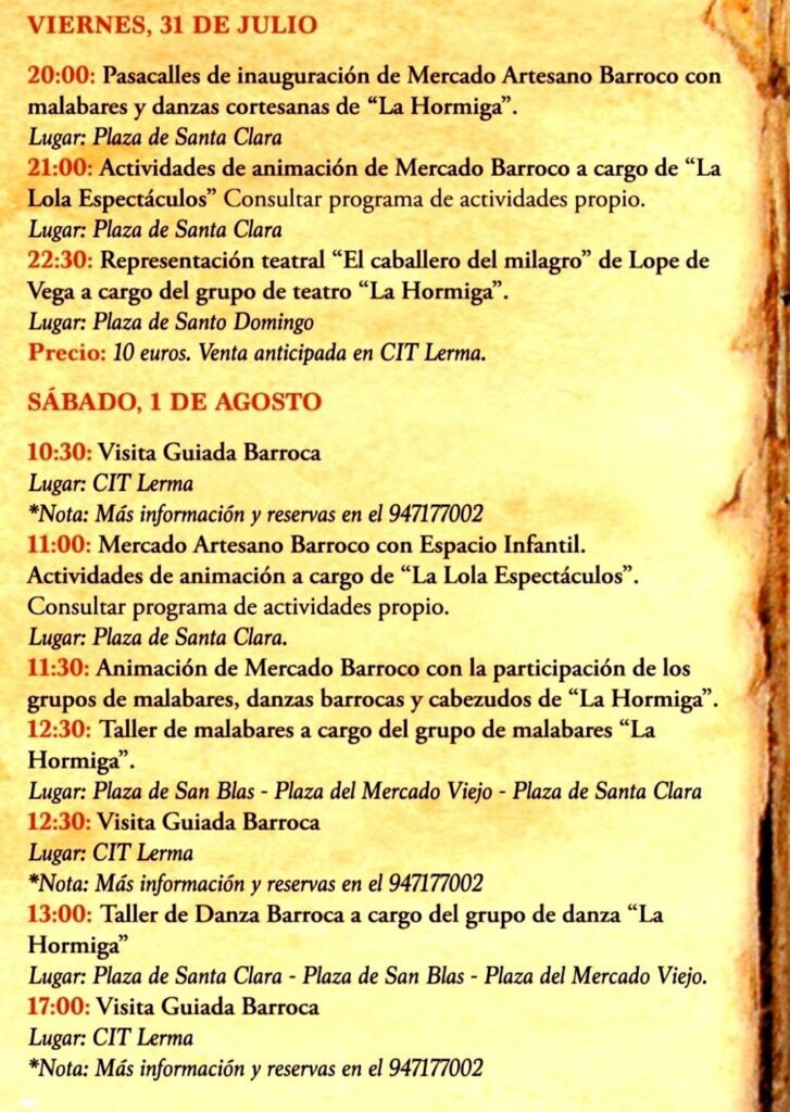 Mercado Barroco de Lerma (Burgos) 2026