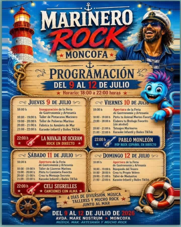 Mercado Marinero Rock en Moncofa (Castellón) 2026