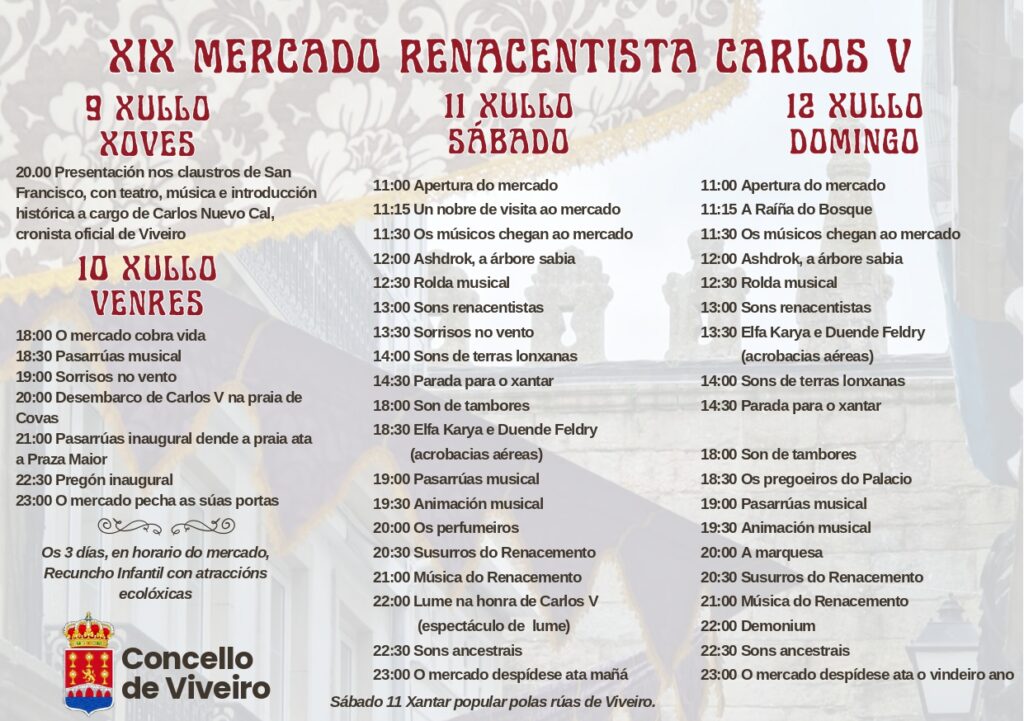 Mercado Renacentista en Viveiro (Lugo) 2026